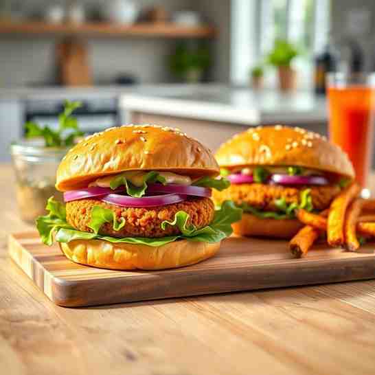 Crispy Vegan Chickpea Burgers - Easy Recipe